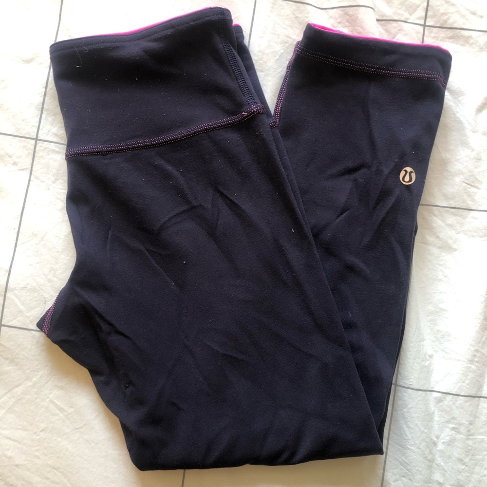 Lululemon Wunder Under Crop Legging Reversible! 4